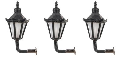 Faller H0 - 180111 - LED-Wandleuchte, Sechskantlaterne mit Krone, warmweiß, 3 Stück - Artikelbild