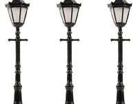 Faller H0 - 180112 - LED-Parklaterne, Sechskantlaterne mit Krone, warmweiß, 3 Stück