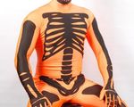 Morphsuit Skelett orange - größe L - Artikelbild
