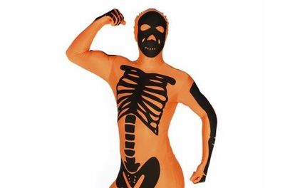 Morphsuit Skelett orange - größe L - Artikelbild