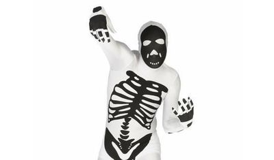 Morphsuit Skelett weiß - größe XXL - Artikelbild
