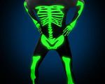 Morphsuit Skelett glow - größe L - Artikelbild